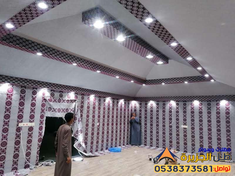 تركيب خيام عادية وملكية في المدينة المنورة