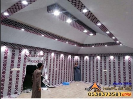 تركيب خيام عادية وملكية في المدينة المنورة